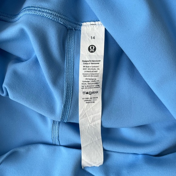 Lululemon Align Crop Leggings Pool Party Blue 23” Size 14 - Picture 10 of 11